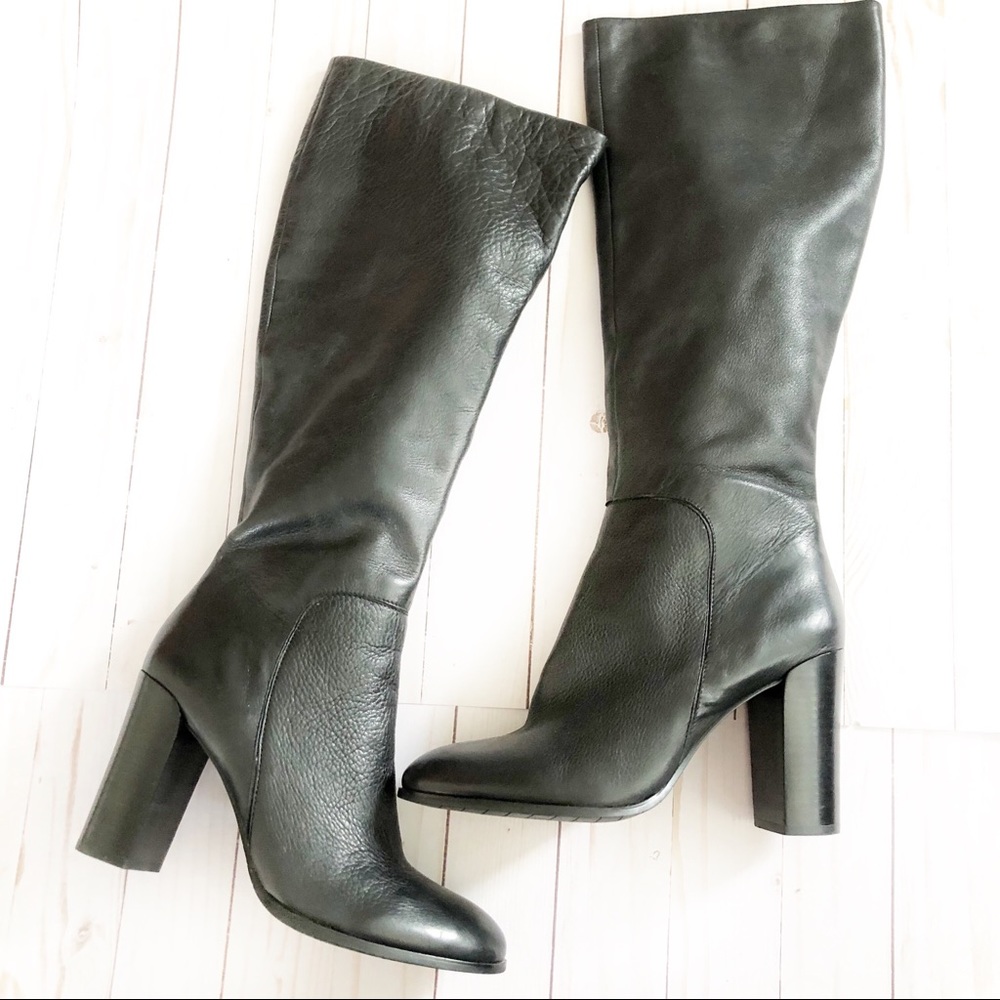 Justin Leather high heel knee boots